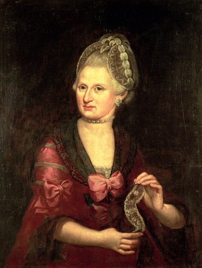 Anna Maria Mozart, nee Pertl, Mother of Wolfgang Amadeus Mozart, 1775 by Peter Anton Lorenzoni